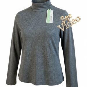 👛 (ANY 2/$35) NWT FRANK & OAK Grey Long Sleeved Turtleneck